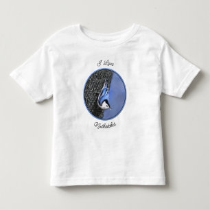 T-shirt Pour Les Tous Petits Peinture Nuthatch à poitrine blanche Art original