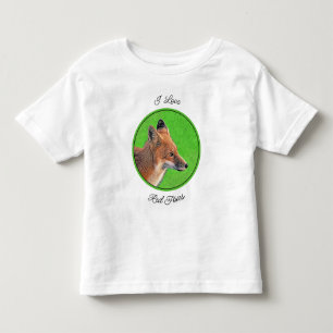 T-shirt Pour Les Tous Petits Peinture Red Fox - Art original de la faune