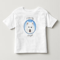 Peinture Samoyed Puppy - Jolie Art Original Chien