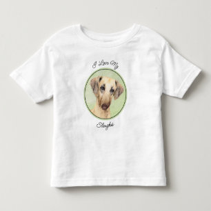 T-shirt Pour Les Tous Petits Peinture Sloughis - Joli art original pour chien