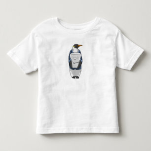 T-shirt Pour Les Tous Petits Penguin comme secrétaire avec pile de papier