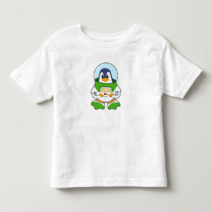 T-shirt Pour Les Tous Petits Penguin en astronaute costume