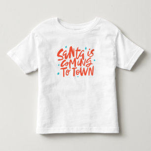 T-shirt Pour Les Tous Petits Père Noël arrive à Town Holiday Design
