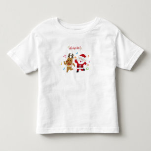 T-shirt Pour Les Tous Petits Père Noël dansant et rennes Fête de Noël