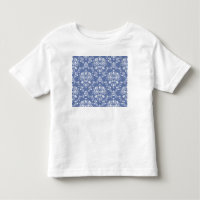 Périwinkle bleu et blanc Damas