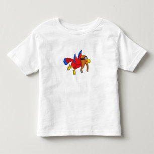 T-shirt Pour Les Tous Petits Perroquet au vol en tant que pilote