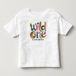 T-shirt Pour Les Tous Petits Personnalisé Wild One 1er anniversaire Jungle Baby