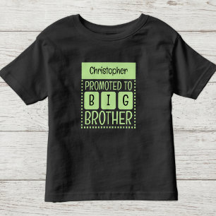 T-shirt Pour Les Tous Petits Personnaliser le nom grand frère vert