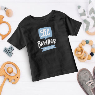 T-shirt Pour Les Tous Petits Petit Frère Baby Faire-part Nom & Monogramme B
