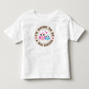 T-shirt Pour Les Tous Petits Petit hibou bleu de frère Im allant être grande