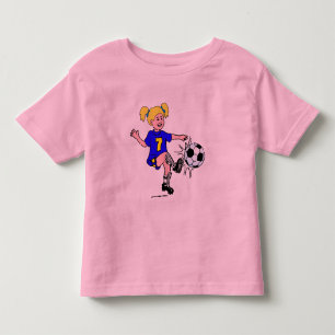T-shirt Pour Les Tous Petits Petite Fille Jouant Au Football