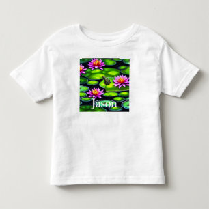 T-shirt Pour Les Tous Petits Petite grenouille sur Lily Pad