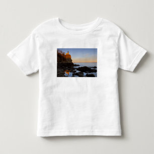 T-shirt Pour Les Tous Petits Phare de Split Rock au coucher du soleil près de T