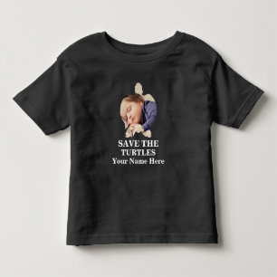T-shirt Pour Les Tous Petits Photo de tortue marine personnalisée sauver les to