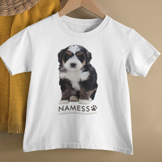 T-shirt Pour Les Tous Petits Photo personnalisée avec le nom de votre chien