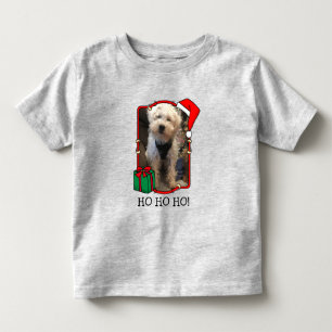 T-shirt Pour Les Tous Petits Photo personnalisée Noël Père Noël Pet HO HO HO HO