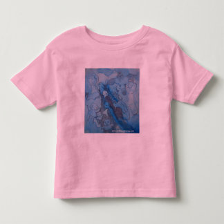 T-shirt Pour Les Tous Petits Pièce en t bleue d'éléphants