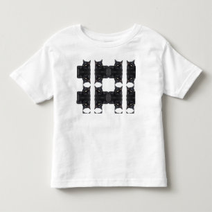 T-shirt Pour Les Tous Petits Pièce en t de beaucoup de chats noirs