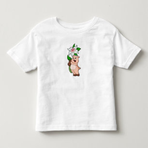 T-shirt Pour Les Tous Petits Pig with Flower Lily