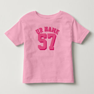 T-shirt Pour Les Tous Petits Pink Toddler Sports Jersey