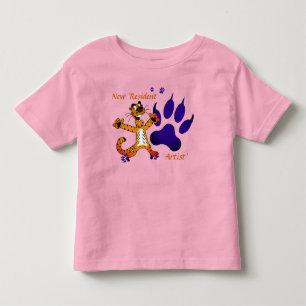 T-shirt Pour Les Tous Petits Pistes de tigre artistiques pour enfants