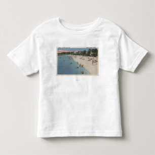 T-shirt Pour Les Tous Petits Plage coloniale, VA - scène la prenant un bain de