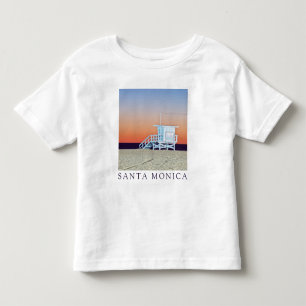 T-shirt Pour Les Tous Petits Plage de Santa Monica Los Angeles, Californie