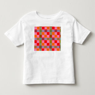 T-shirt Pour Les Tous Petits Plaid Rétro