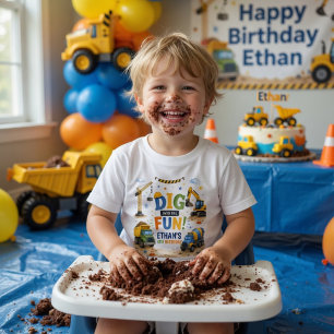 T-shirt Pour Les Tous Petits Plongez dans la construction d'anniversaire amusan