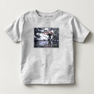 T-shirt Pour Les Tous Petits Pont de lune et étang en hiver Seattle, Washingt