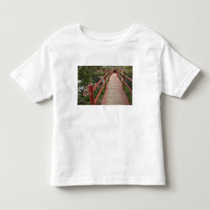 T-shirt Pour Les Tous Petits Pont rouge sur étang, Magnolia Plantation,