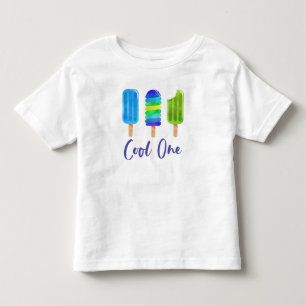 T-shirt Pour Les Tous Petits Pop Cool Un 1er anniversaire bleu vert