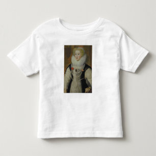T-shirt Pour Les Tous Petits Portrait d'une dame élisabéthaine avec un perroque
