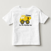 Premier anniversaire Boy Jaune Chariot Camion