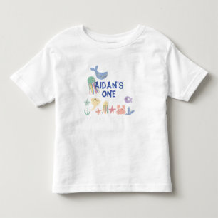 T-shirt Pour Les Tous Petits Premier anniversaire du monde sous-marin mignon