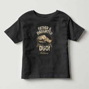 T-shirt Pour Les Tous Petits Premier Père Jour Père Fille Duo Personnalisé