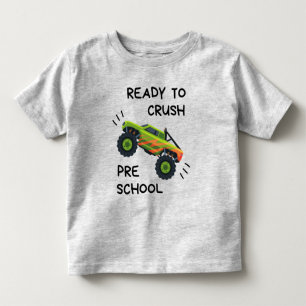 T-shirt Pour Les Tous Petits Prêt À Écraser Le Camion Monster De L'École Présco