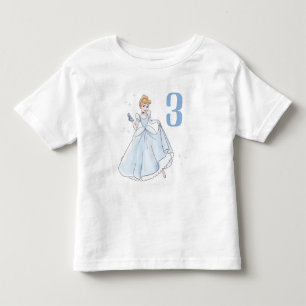 T-shirt Pour Les Tous Petits Princesse Cendrillon   Anniversaire Aquarelle