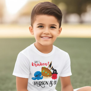 T-shirt Pour Les Tous Petits "Qu'est-ce que Kraken" Anniversaire Enfant Pirate