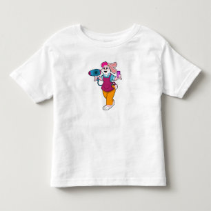 T-shirt Pour Les Tous Petits Rabbit en coiffeur avec sèche-cheveux & peigne