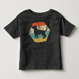 T-shirt Pour Les Tous Petits Race de chien Beagle Hexagone en détresse Rétro