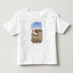 T-shirt Pour Les Tous Petits Race du Texas Longhorn (photo)