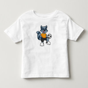 T-shirt Pour Les Tous Petits Racon comme joueur de football avec balle de footb
