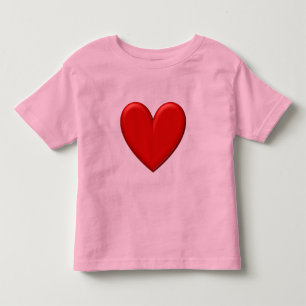 T-shirt Pour Les Tous Petits Red Puffy Heart