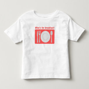 T-shirt Pour Les Tous Petits Red Set de table What's for Breakfast