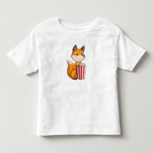 T-shirt Pour Les Tous Petits Renard avec Popcorn