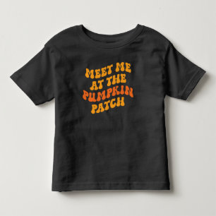 T-shirt Pour Les Tous Petits Rencontrez-Moi Au Patch Citrouille