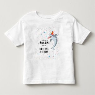 T-shirt Pour Les Tous Petits Requin mignon dans la fête d'anniversaire des enfa