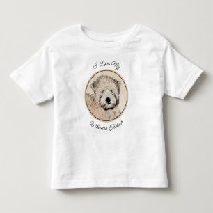 T-shirt Pour Les Tous Petits Revêtu doux Roue Peinture Terrier Art original