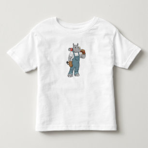 T-shirt Pour Les Tous Petits Rhino en Handyman avec Pince à pompe à eau